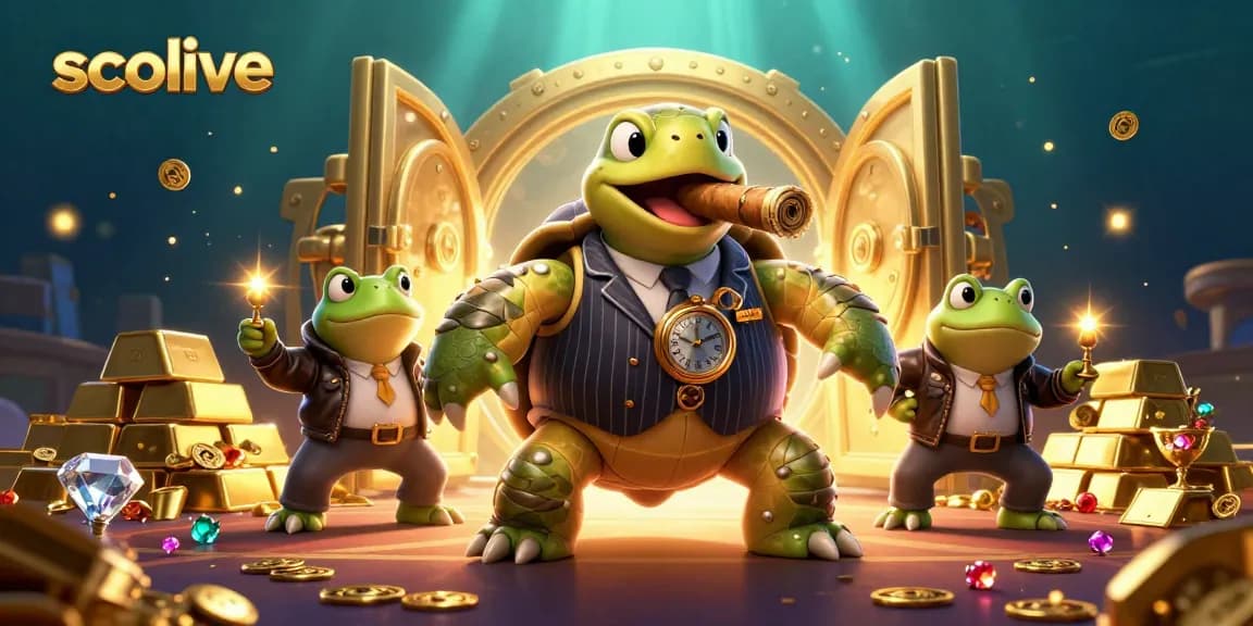 Experience thrilling gameplay with Socolive, featuring animated turtles and casino excitement.