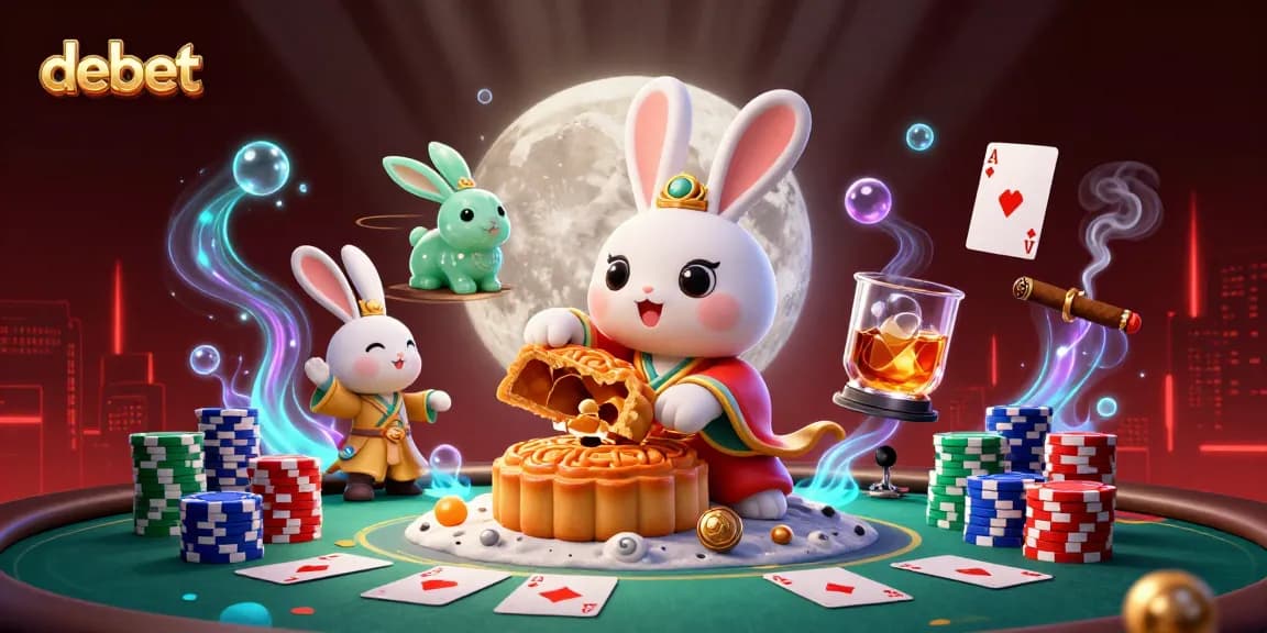 Experience debet gaming dynamics with a lunar-themed poker scene showcasing vibrant character action.