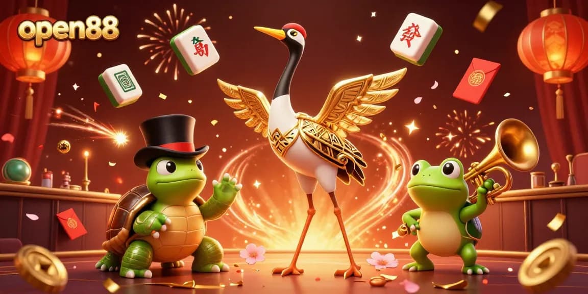 Experience the thrilling gameplay at open88 with vibrant, dynamic casino elements and characters.