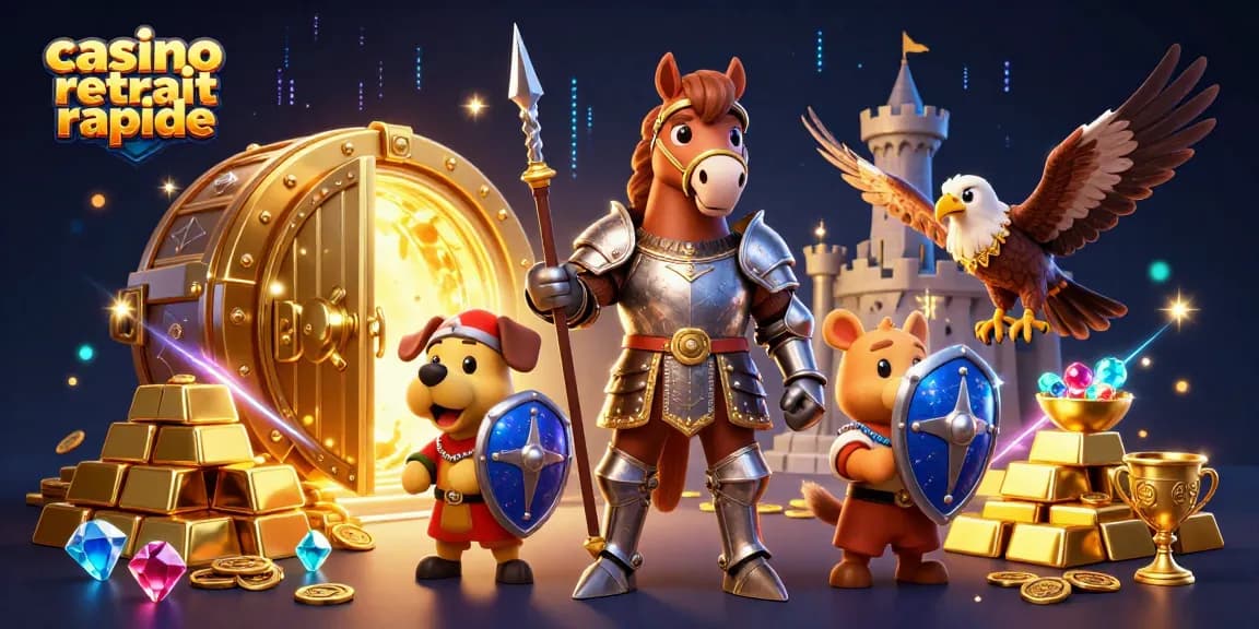 Retrouvez vos gains rapidement avec un casino retrait rapide grâce à notre illustration captivante.