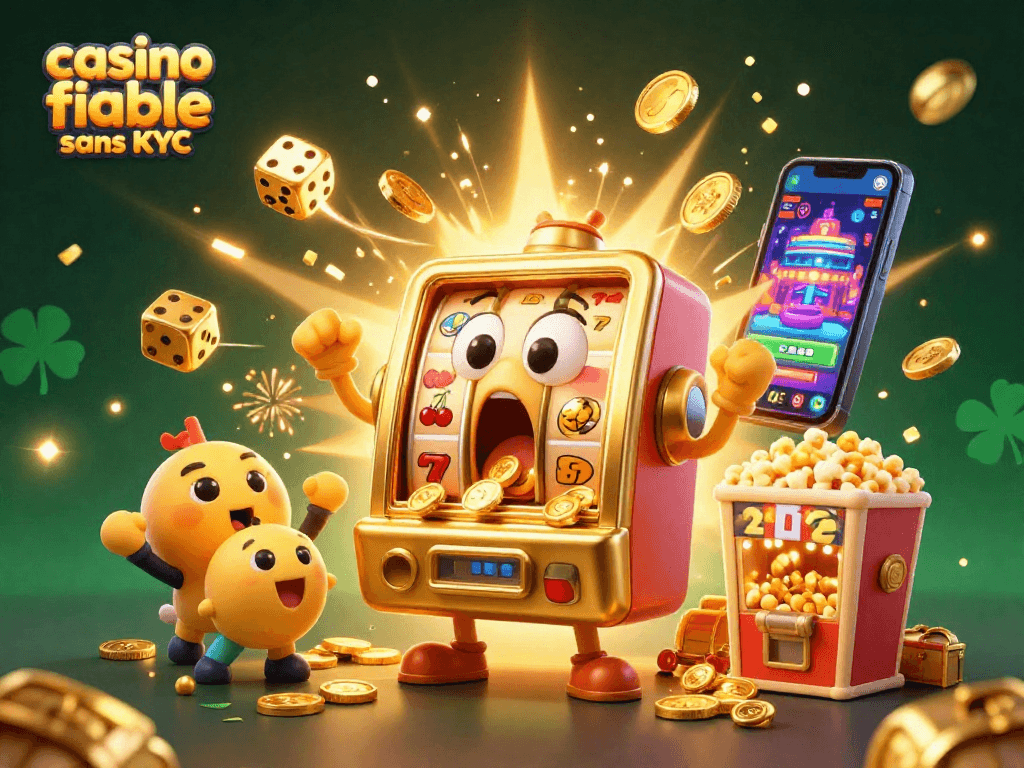 Gagnez en jouant dans un casino fiable sans KYC avec des machines à sous animées et des jackpots scintillants.