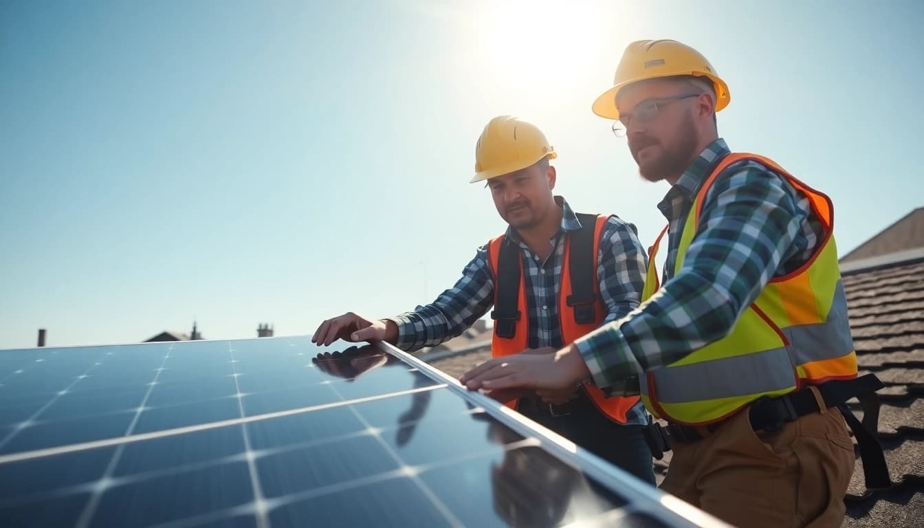 Technician conducting solar maintenance New Jersey for optimal panel performance.