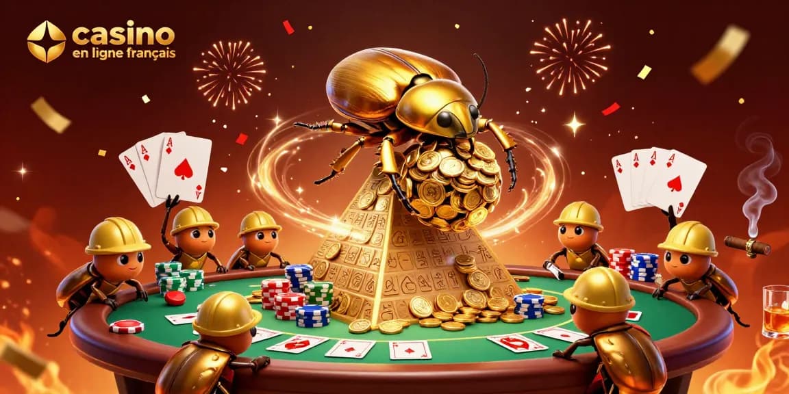 Découvrez les jeux au casino en ligne francais à travers cette scène dynamique et joyeuse.