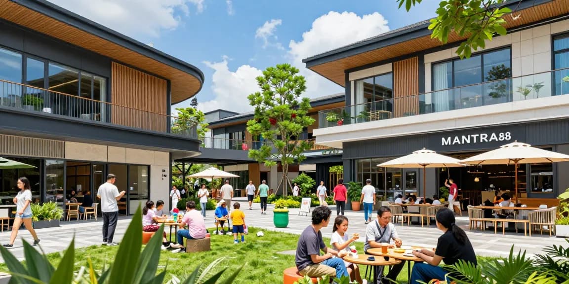 Engaging entertainment and retail scenes at www.mgoldproperties.com, featuring families enjoying vibrant spaces.