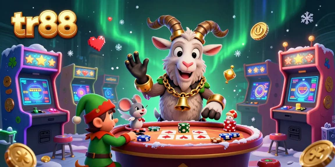Participants enjoy thrilling games at tr88’s festive casino, where festive characters provide a unique gaming experience.