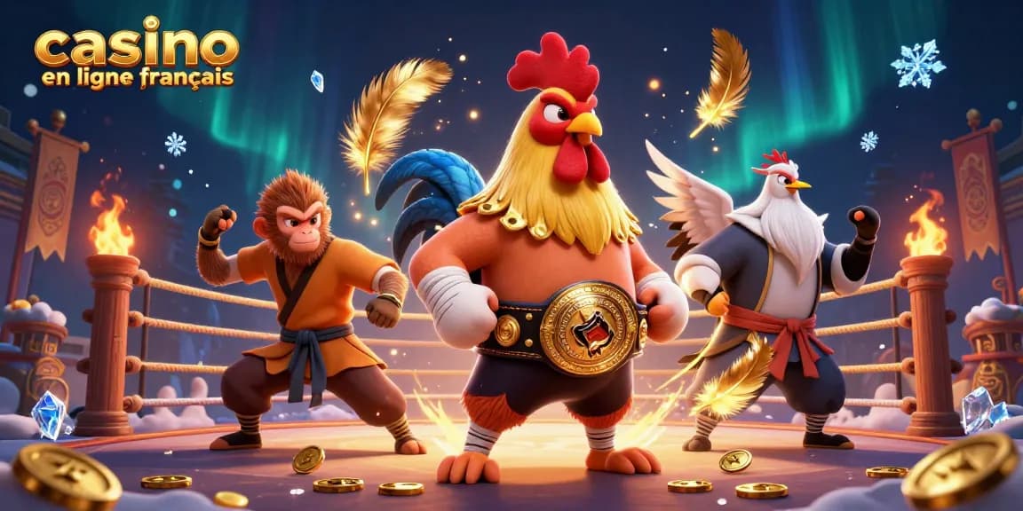 Profitez de jeux captivants avec casino en ligne francais, où des personnages dynamiques illuminent l'arène de jeu.