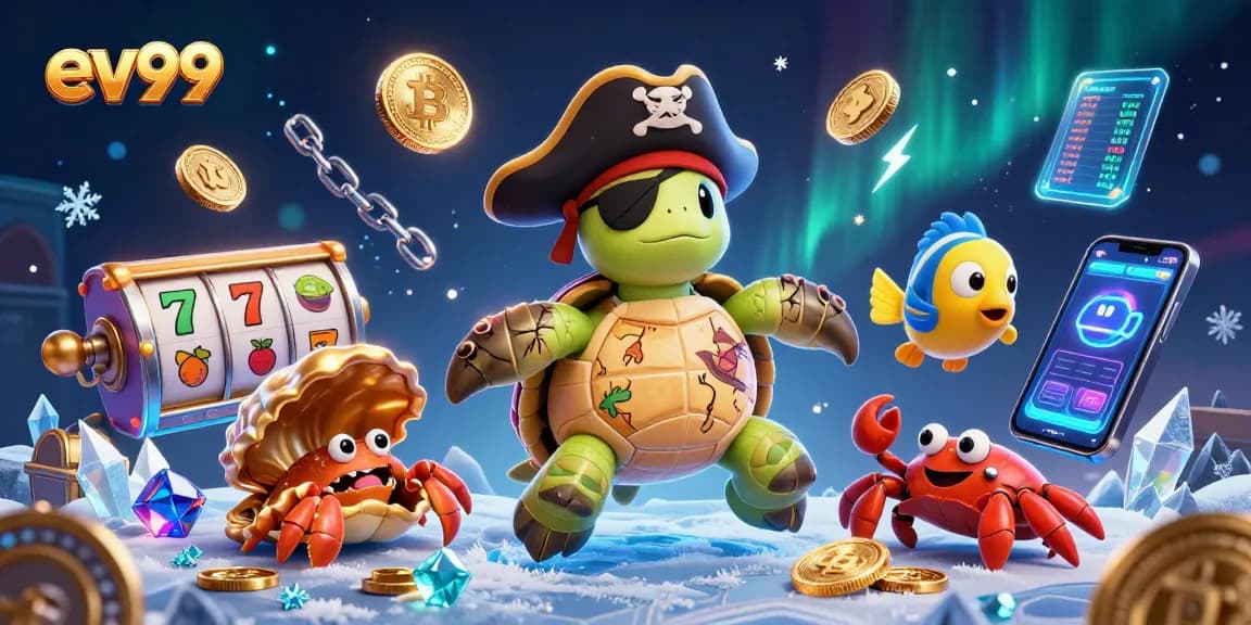 Experience exciting gameplay elements with ev99, including vibrant slot reels and mystical treasures.