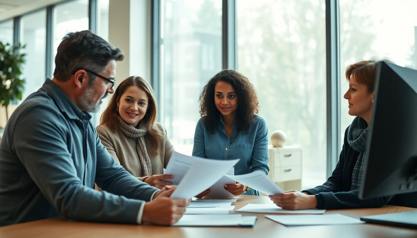 Visualizing life insurance benefits Canada through a family financial consultation scene focused on client engagement.