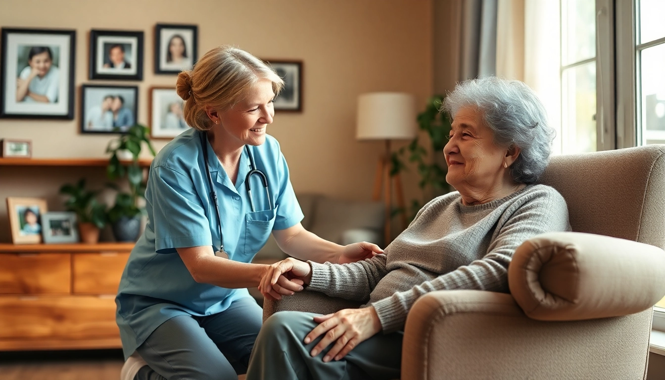 Engaging moment between caregiver and client showcasing home care agency austin tx support.