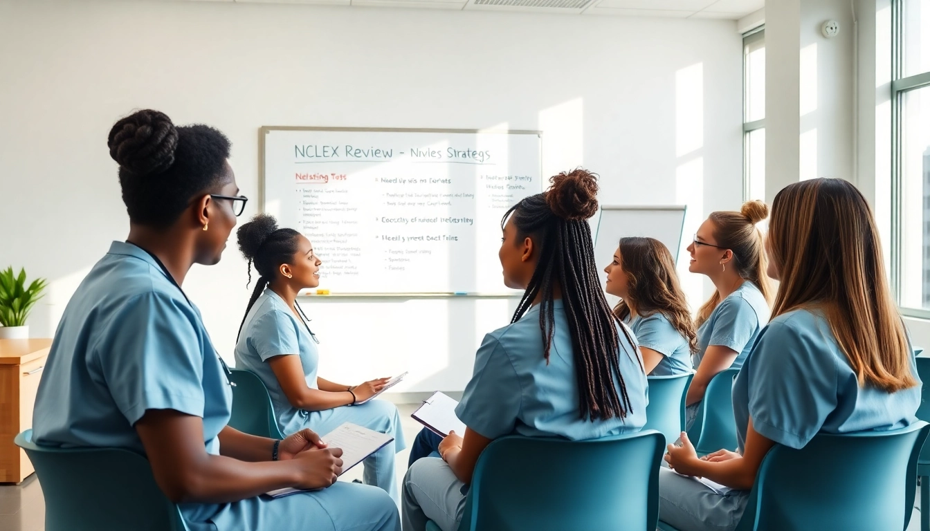 Interactive in person Nclex review in Houston with nursing students focused on learning.
