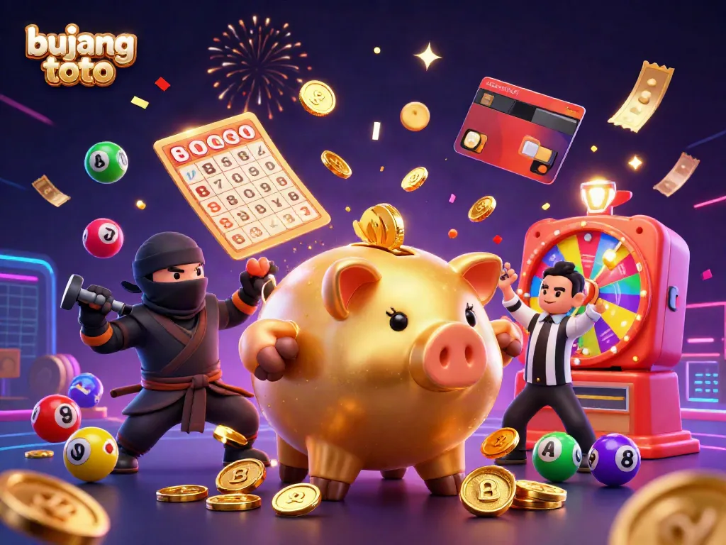 Engage with the action in bujang toto featuring vibrant gaming characters and dynamic elements in a festive casino scene.
