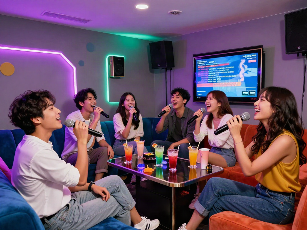 daltorabbits.com에서 제공하는 강남 달토 가라오케의 즐거운 장면