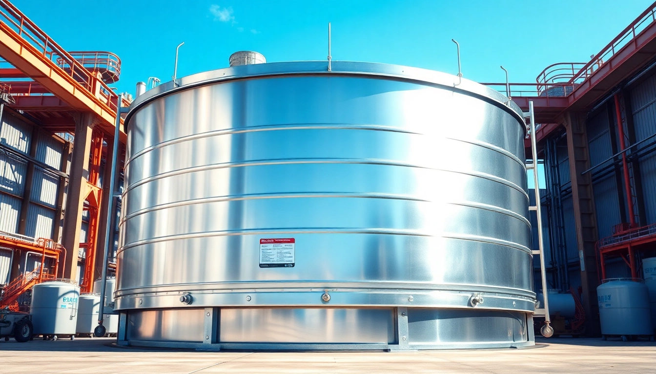 Visualize an Above-Ground Storage Tank Design featuring robust features and clear safety standards.