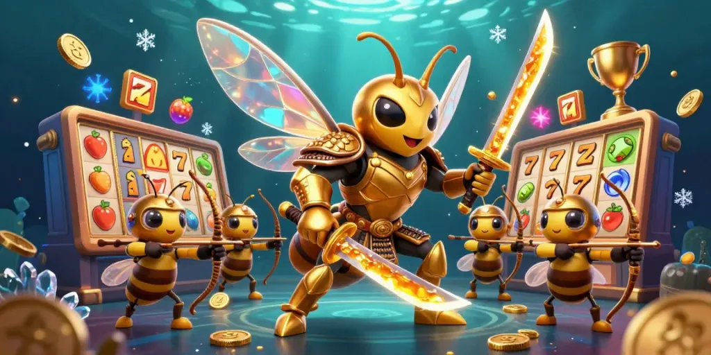 Experience the thrilling action of slot gacor with vibrant 3D characters and slot game elements.