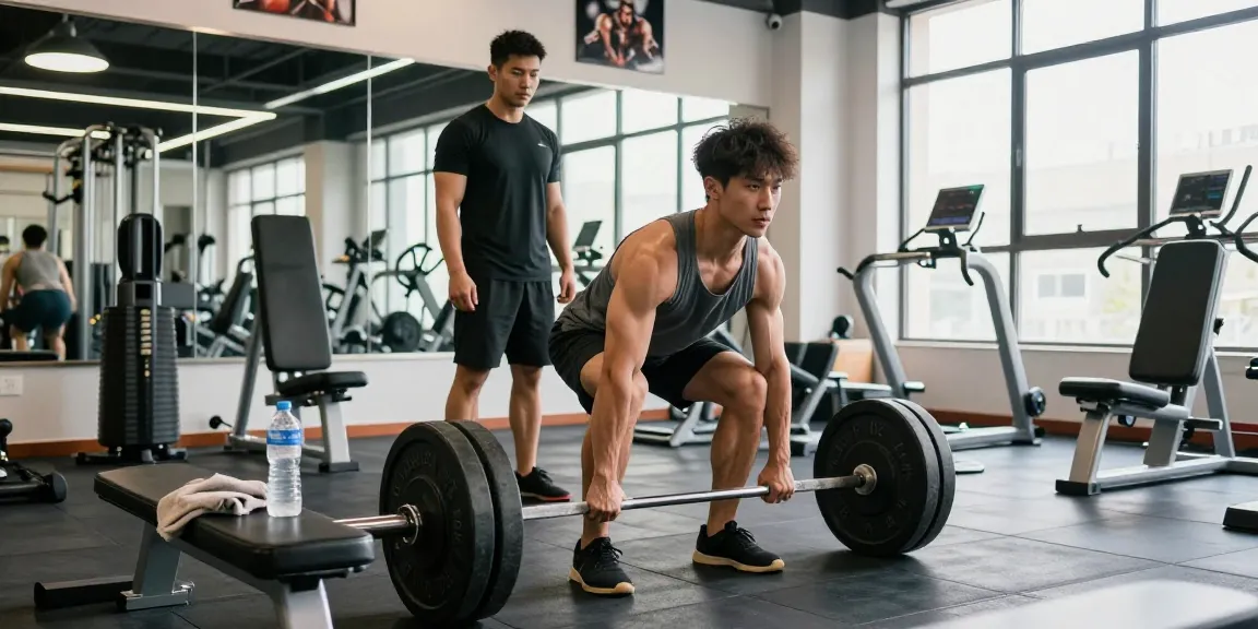 Akra Labs Steroidshop showcases weightlifters in a modern gym, emphasizing strength and dedication.